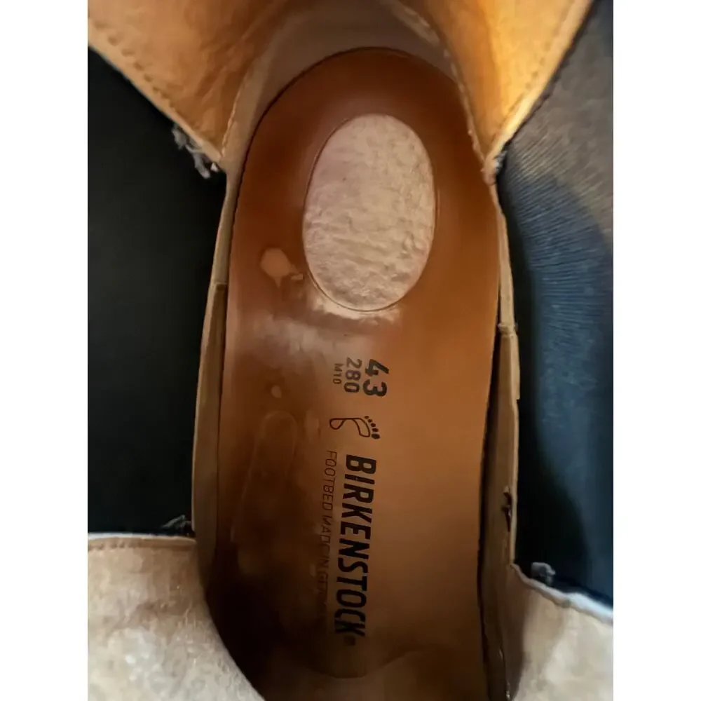 Birkenstock black nubuck size 43/ 10 mens chelsea boots